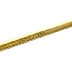 Solid 14k Yellow Gold Interwoven Loops MCM Brooch Pin 1.8g 24mm