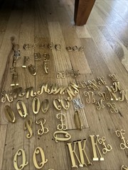 Vtg MONOGRAM Golden/Metallic Script/Letters Approximately 80+ Many Duplicates