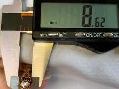 Vtg 14K Yellow Gold Ring 1.7g Fine Jewelry Size 7 Band Clear Round Stone *READ*