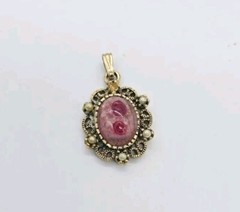 Sarah Coventry Pendant Lot of 2 Gold Tone VINTAGE 1.25 in Estate