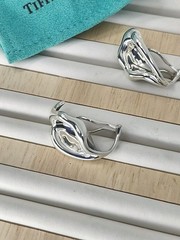Vintage Elsa Peretti Tiffany & Co Sterling Silver Minimalist Hoop Earrings Rare