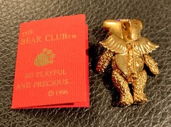 Batya gold-tone articulated angel bear brooch