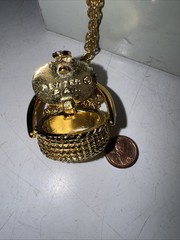 Nantucket Basket 12 Inch Gold Plated Necklace BostonHarbor Lighthouse W/penny!