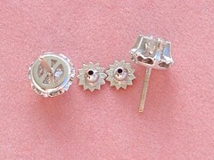 ANTIQUE 1.35ctw MINE DIAMOND PLATINUM BALLERINA SETTING 10 mm STUD EARRINGS 1930