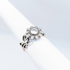 Vintage Elegant RING Silver 925 with Chic Bright Stone -size: 9.5US (19mm) | #2