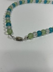 Vintage Turquoise Beaded Necklace 26 In With Earrings Set Beach Turtle Jewelry