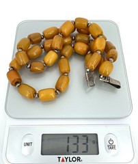 Vintage Estate Statement Chunky Yellow Jasper Necklace