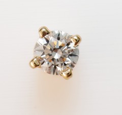 Natural Diamond 1/2ctw Studs Round 14k Yellow Gold Earrings Secure Lock Backs