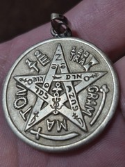 RARE VINTAGE SAINT CYPRIEN EXTERMINATOR TALISMAN EVIL PROTECTION PENDANT MEDAL