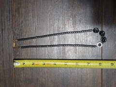 Vintage Hematite Beaded Necklace Gold Tone Clasp Gift Modernist Orb Circles
