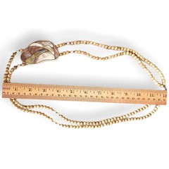 Karla Jordan Vintage Mother of Pearl Necklace 12 In BohoShique Statement Piece