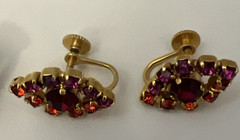 14 Pairs Vintage Clip On & Screw Back Earrings ~ Ralph Lauren Half Hoops