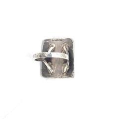 Brutalist Rutilated Quartz Sterling Silver Statement Ring Sz 7 Vintage Artisan