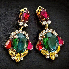Luxury Rhinestone Long Dangling Clip-On Earrings – FREE SHIPPING