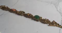 Vintage Goldette Unsigned Slide Link Bracelet Victorian Revival As Is