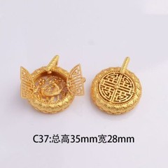 Chinese Vintage Hollowed Out Lucky Pendant Bird Necklace Jewelry With Rope Gift