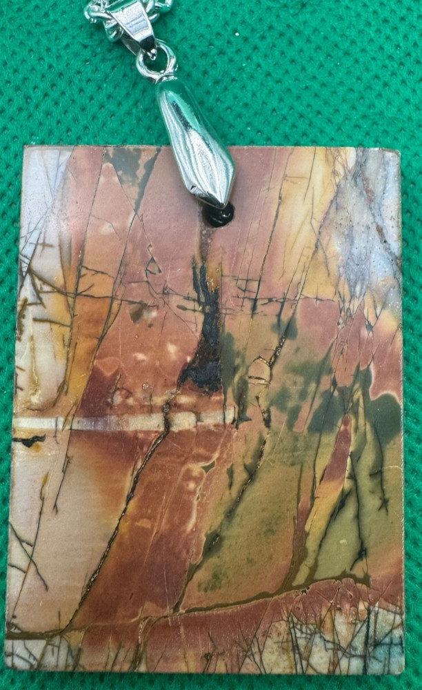 Artisan Picasso Jasper Rock Jewelry Unique -14″