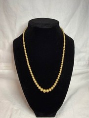 Vintage Sterling Silver 925 Clasp Gold Faux Pearls