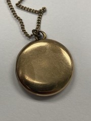 10-14kt rose gold filled necklace Locket Sovereign