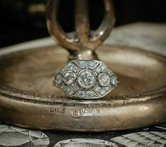 1.00 Ct Art Deco Style Lab-Created Diamond Engagement Wwdding Ring In 925 Silver