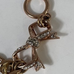 Vintage Juicy Couture Charm Bracelet Y2K Pave Rhinestones Bits Heart Flower