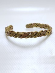 FANTASTIC RARE BOHEMIAN BERBER BRONZE TWISTED BRACELET – TENSION BANGLE BRACELET