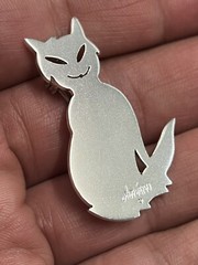 925 sterling silver Cat pin Brooch (9.6 Grams )