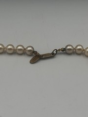 Vintage Miriam Haskell Faux Pearl Necklace Off White Choker