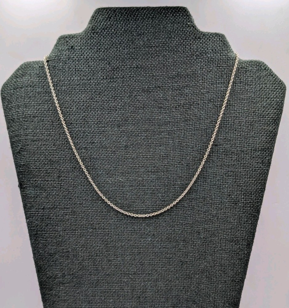 Speidel Vintage Sterling Silver 1.5 mm Cable Link Chain 925 Necklace – 17.75″