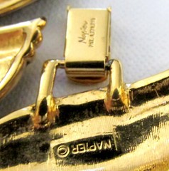 VTG RUNWAY BOOK PC WIDE NAPIER BLACK ENAMEL GP “MODERN ARTS” NECKLACE WEIGHTY