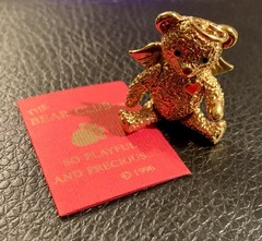 Batya gold-tone articulated angel bear brooch