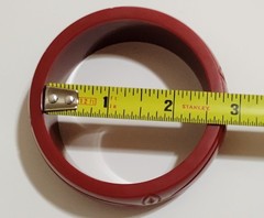 Chunky Burgundy Red Bangle Bracelet Carved Molded Modernist Resin Flowers