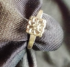 14k White Gold Illusion Set Diamond Solitaire Ring Sz 4.5 Lovely Mounting