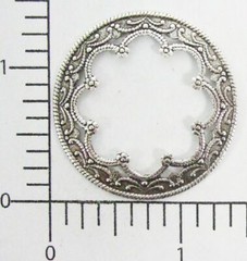 21134 2 Pc. Matte Silver Oxidized Victorian Ornament Jewelry Finding