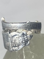 Twas the night before Christmas ring size 5.50 spoon band Gorham sterling silver
