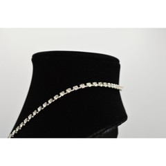 Vintage 19″ Crystal Collar Necklace Silver Rhinestone Marquise Prong NOS 80s 9A
