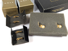 Vtg New Avon Rhinestone Fantasy Center Rhinestone Knot CLIP Earrings Lot 1990s