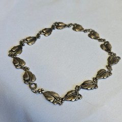 Vtg Sterling Silver Danecraft Floral Necklace 20.25g Fine Jewelry 15.5″ Chain