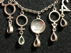 Peter Stone 925-7 Classical Planets Necklace Moons Necklace Retired Vintage Gems