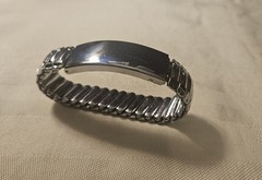 1940’s/1950’s Silver Tone ID and Photo Stretch Bracelet
