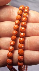 Double Strand ☆ Round Faceted ☆ Terracotta ☆ Glass Bead ☆ Necklace & Earrings