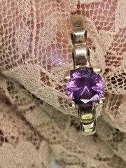 Vintage Color Changing Purple Sapphire 10K Yellow Solid Gold Ring Sz 6.25
