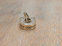 Vintage Y2K JUICY COUTURE 2004 Lucky Horseshoe Gold/Turquoise/Crystal Charm