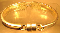 Wonderful Vintage Silver Plate Spoon Bracelet W/ Toggle Clasp 7.5” length