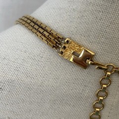 Vintage Monet Gold Tone 3-Strand Necklace Adjustable Length 16-18”