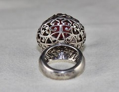 Certified Antique Pink Tourmaline 1.75 Ct Natural Diamond Sterling Silver Ring
