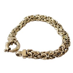 Vintage Sterling Silver Chain Bracelet Signed Made in Italy 16 grams