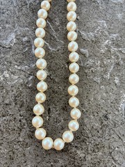 !!! Panetta Stamped Pearl Style Necklace Elegant Statement Piece Vintage