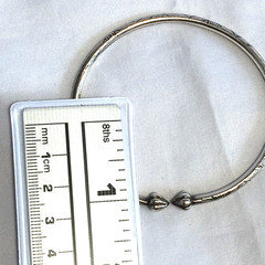 VINTAGE STERLING SILVER BANGLE WEST INDIES ISLAND POD CUFF BRACELET 16g