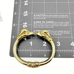 Charming Etruscan Revival Figural Dual Ram Head Alloy Magnetic Bracelet